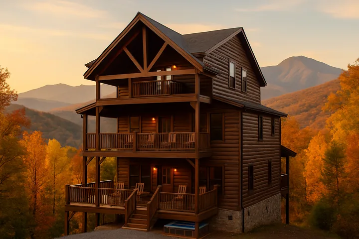 Illustrative downtown Gatlinburg cabin STR